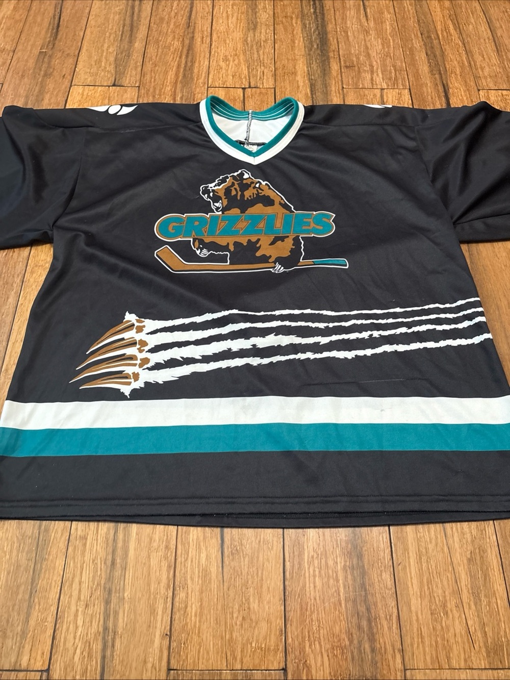 Vintage 90s Bauer Utah Grizzlies IHL Hockey Jersey Size L/XL Mens - Picture 3 of 15